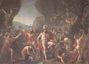 Jacques-Louis  David Leonidas at Thermopylae (mk05) France oil painting artist
